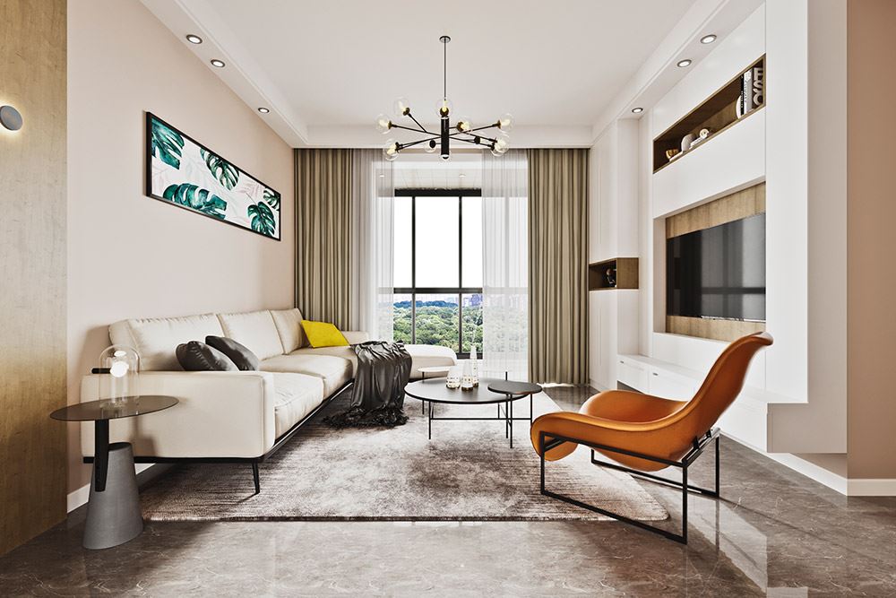 臺州市半島名苑北歐風格二居室裝修案例