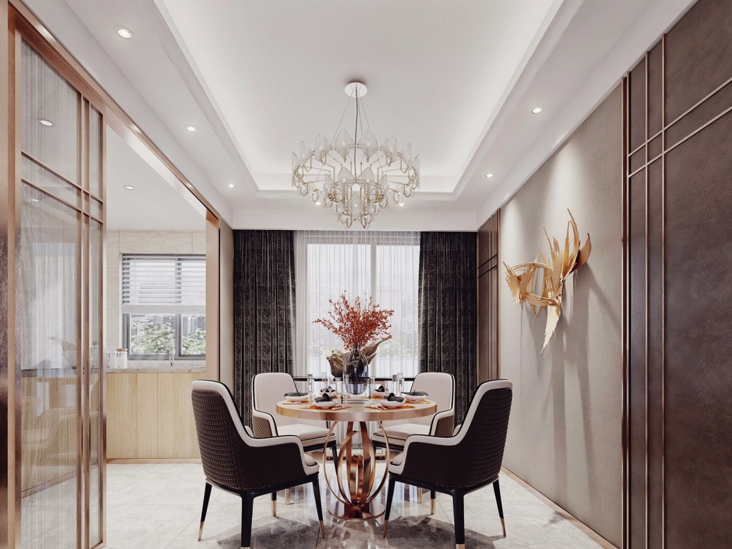 現(xiàn)代前衛(wèi)風(fēng)格室內(nèi)裝修效果圖-萬(wàn)和國(guó)際三居111平米-餐廳 現(xiàn)代前衛(wèi)風(fēng)格室內(nèi)裝修效果圖-萬(wàn)和國(guó)際三居111平米-餐廳