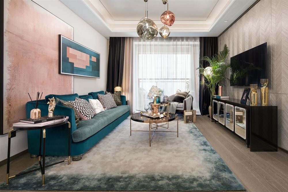 江門市東富花園輕奢風格三居室裝修案例