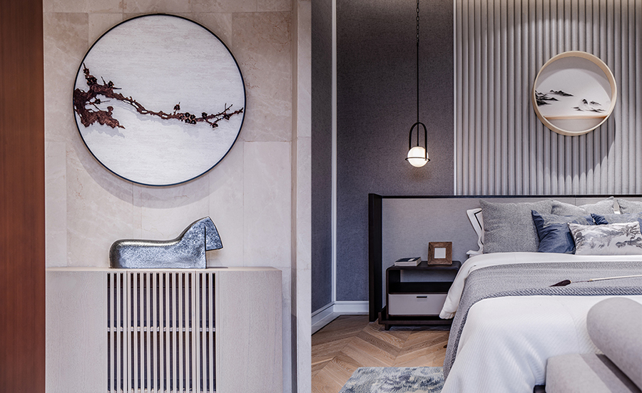 新中式風格室內家裝案例效果圖-臥室 新中式風格室內家裝案例效果圖-臥室