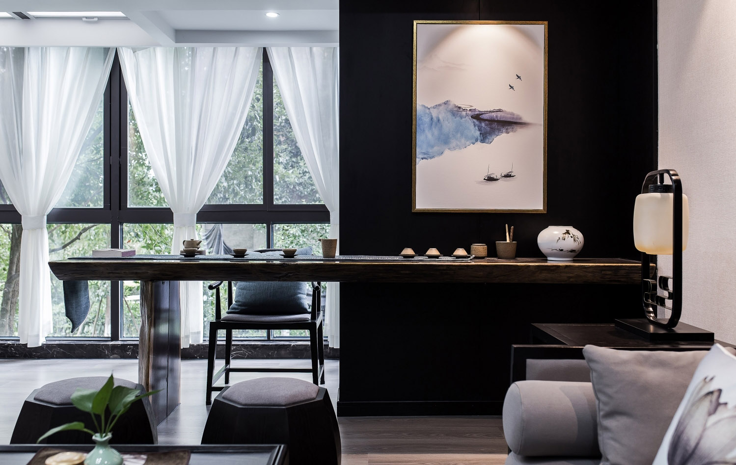 新中式風格家裝設計室內裝修效果圖-吧臺 新中式風格家裝設計室內裝修效果圖-吧臺