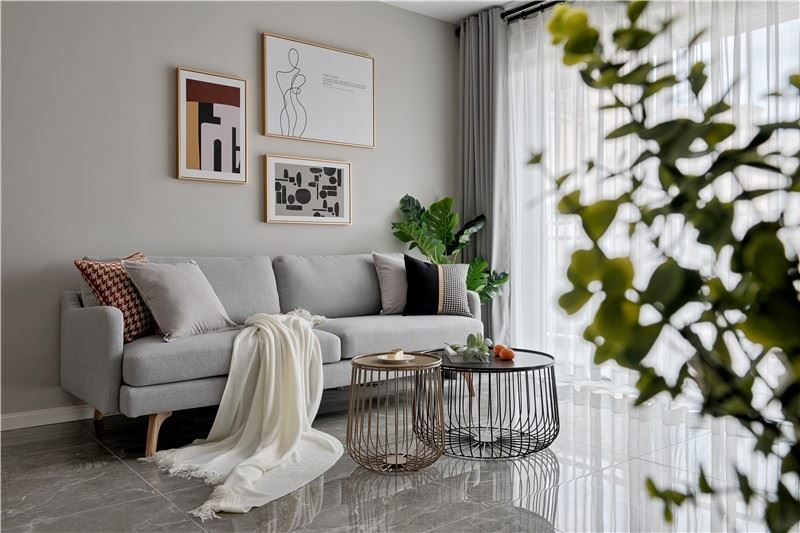 江門市匯銀江南富灣北歐風格三居室裝修案例