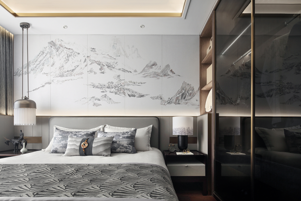 新中式風格室內設計家裝案例-主臥梳妝臺 新中式風格室內設計家裝案例-主臥梳妝臺