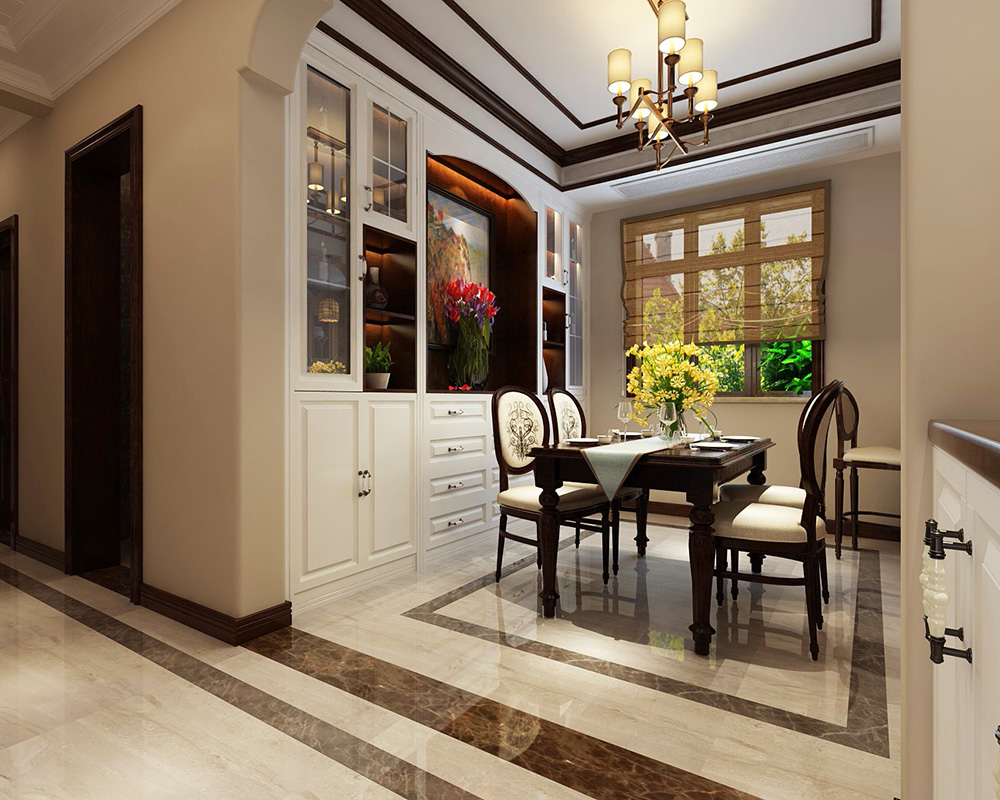 美式風格室內裝修效果圖-恒大御景半島平層280平米-室內餐廳裝修 美式風格室內裝修效果圖-恒大御景半島平層280平米-室內餐廳裝修