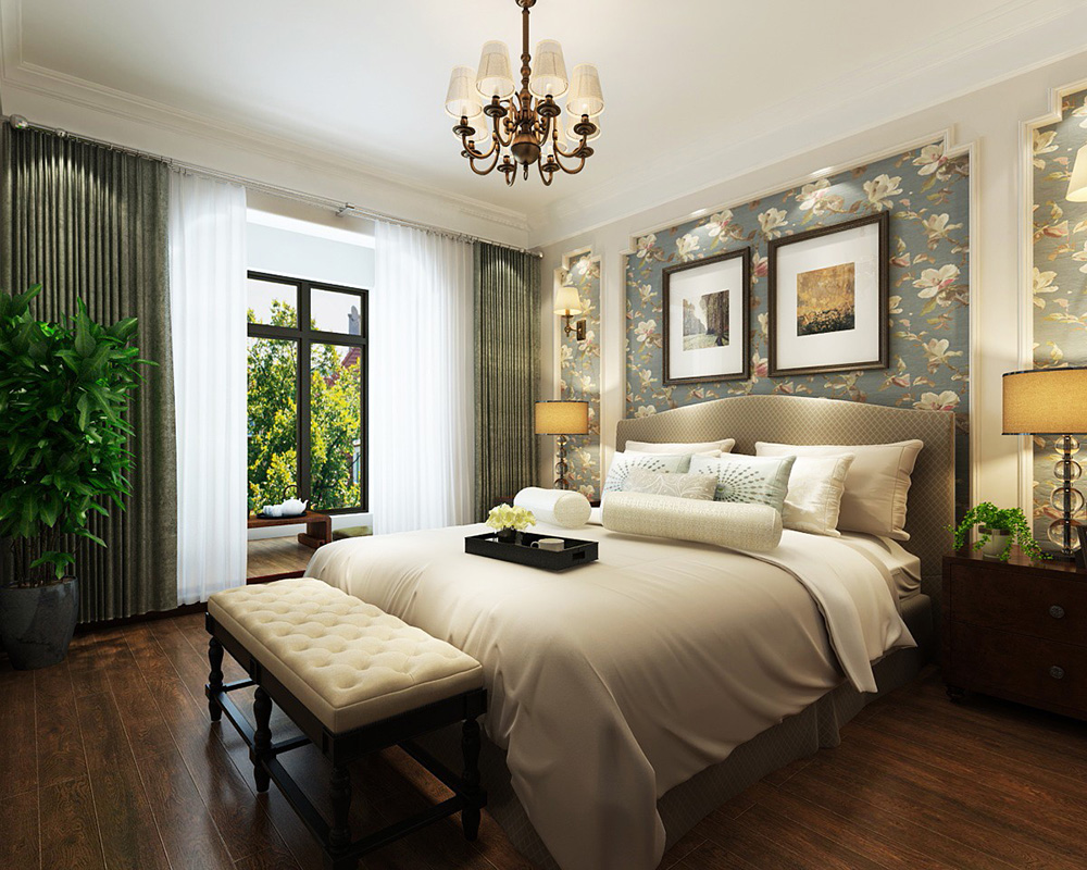 美式風格室內裝修效果圖-恒大御景半島平層280平米-室內主臥裝修 美式風格室內裝修效果圖-恒大御景半島平層280平米-室內主臥裝修