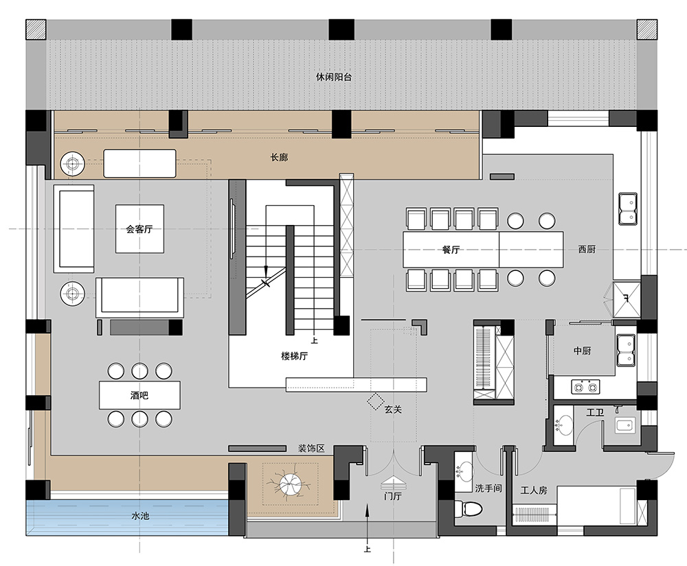 現(xiàn)代極簡風(fēng)格別墅裝修設(shè)計(jì)效果圖-迎江"逸"墅·碧桂園-別墅裝修設(shè)計(jì)一樓平面圖 現(xiàn)代極簡風(fēng)格別墅裝修設(shè)計(jì)效果圖-迎江"逸"墅·碧桂園-別墅裝修設(shè)計(jì)一樓平面圖