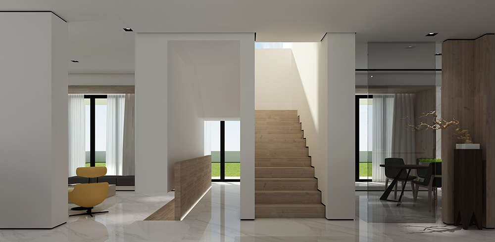 現(xiàn)代極簡風(fēng)格別墅裝修設(shè)計(jì)效果圖-迎江"逸"墅·碧桂園-別墅裝修設(shè)計(jì)一樓樓梯廳 現(xiàn)代極簡風(fēng)格別墅裝修設(shè)計(jì)效果圖-迎江"逸"墅·碧桂園-別墅裝修設(shè)計(jì)一樓樓梯廳
