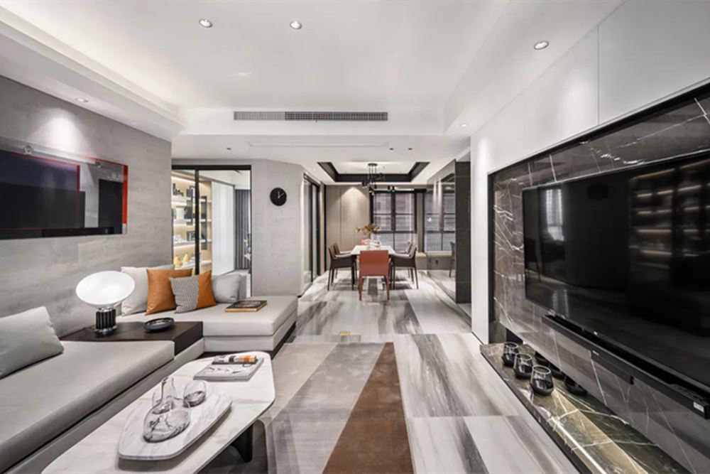 廣州市遠(yuǎn)東·御江豪庭現(xiàn)代簡約風(fēng)格三居室裝修案例