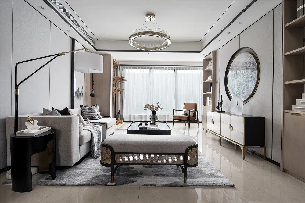 廣州市凱旋新世界新中式風(fēng)格四居室裝修案例