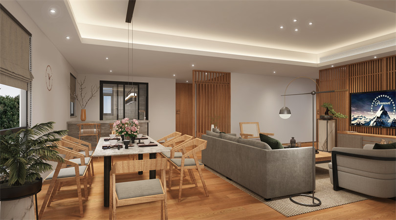 廣州市華南新城現代簡約風格四居室裝修案例