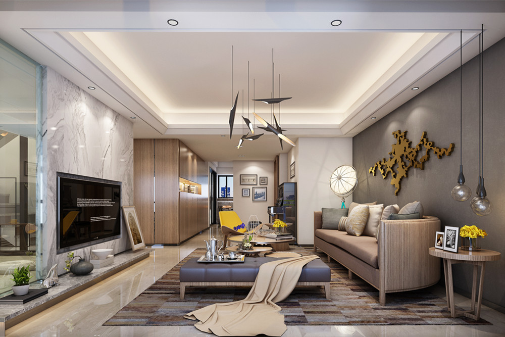 廣州市盛世名門新中式風(fēng)格四居室裝修案例