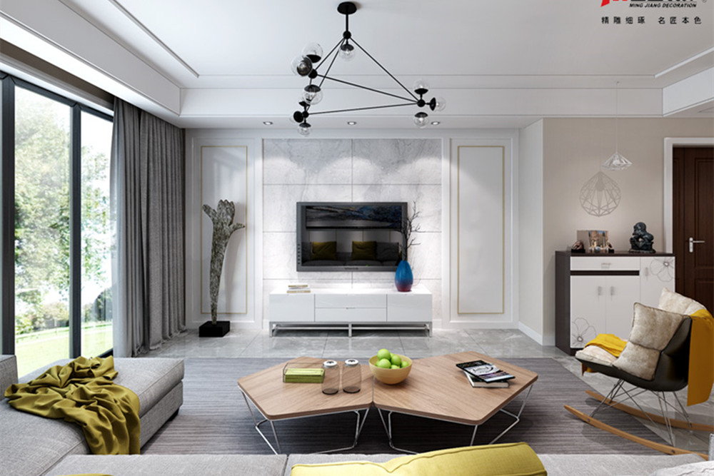 合肥市綠城·廬境桃源現(xiàn)代簡約風(fēng)格三居室裝修案例