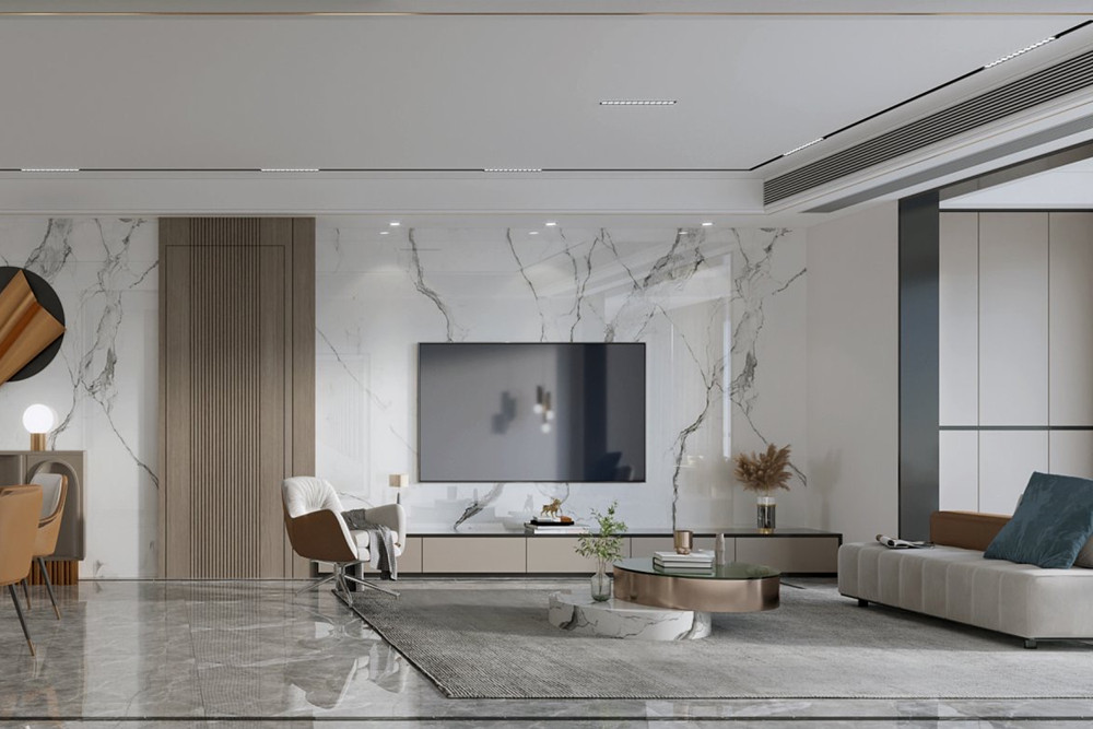 嘉興市合景尚峰現代簡約風格三居室裝修案例