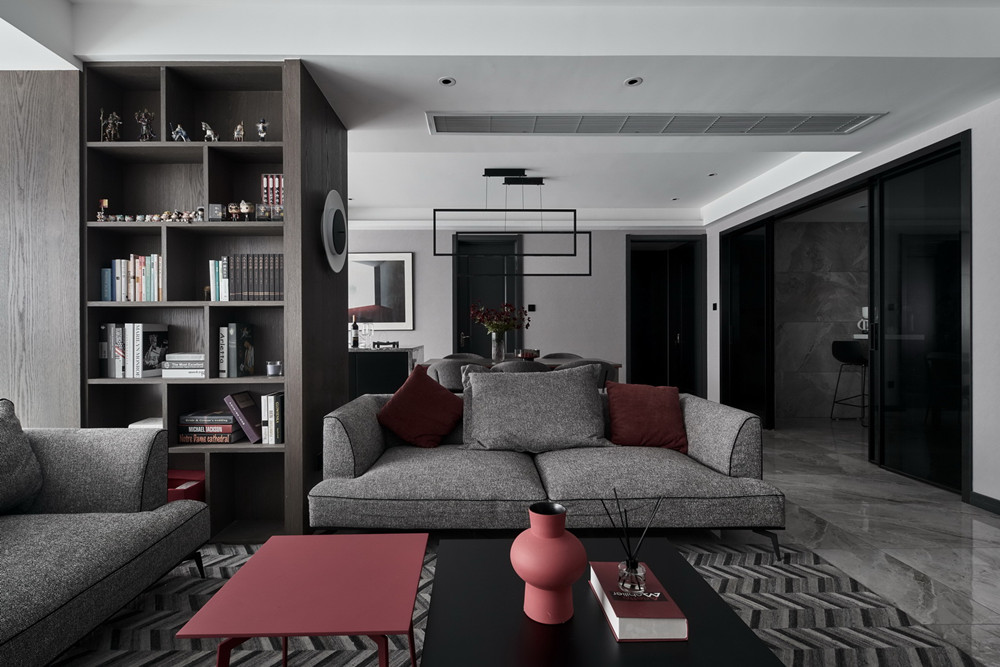 嘉興市龍光·西塘江南大境現代風格四居室裝修案例