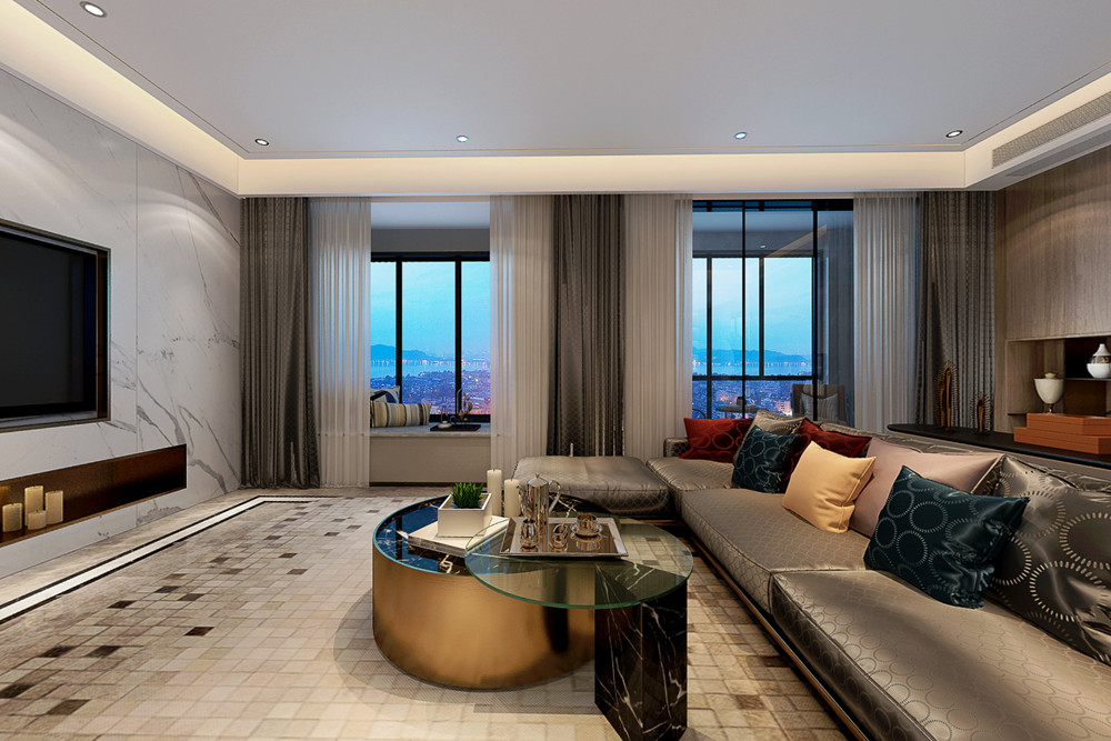 嘉興市碧桂園·楓景尚院現代簡約風格三居室裝修案例