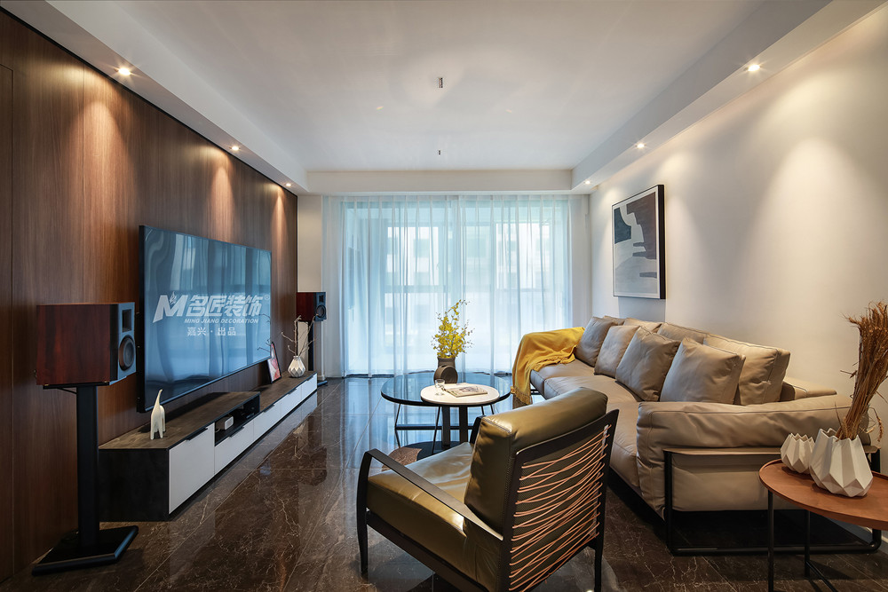 嘉興市金科旭輝公元城市輕奢風格四居室裝修案例