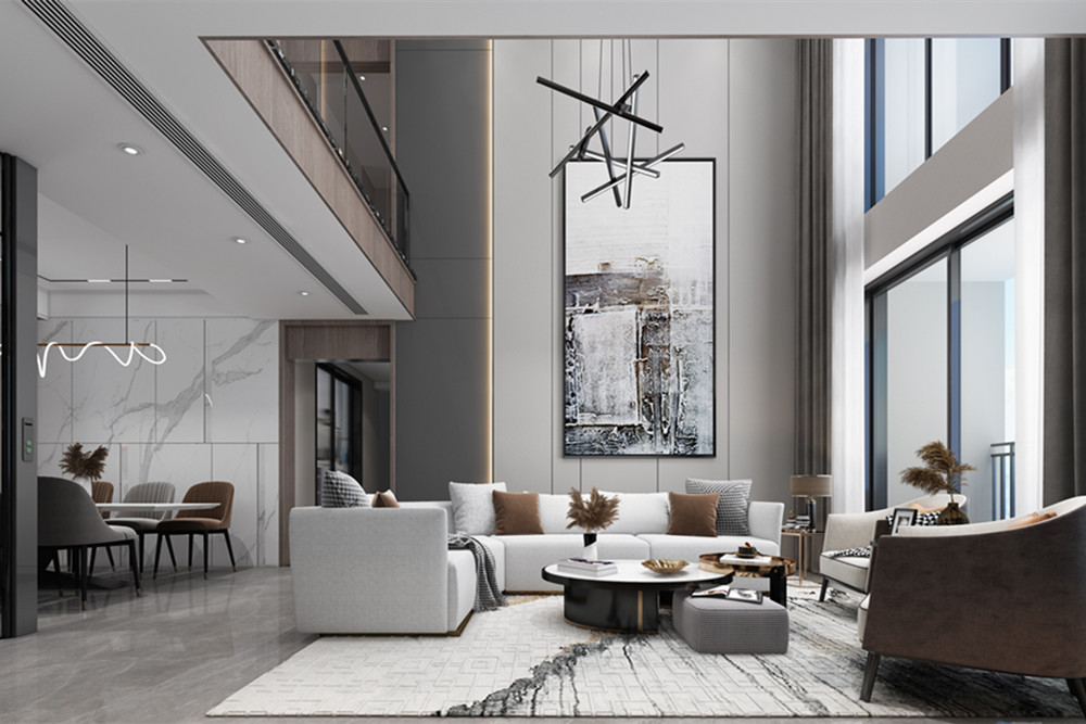 中山市麗豪花園現代簡約風格四居室裝修案例