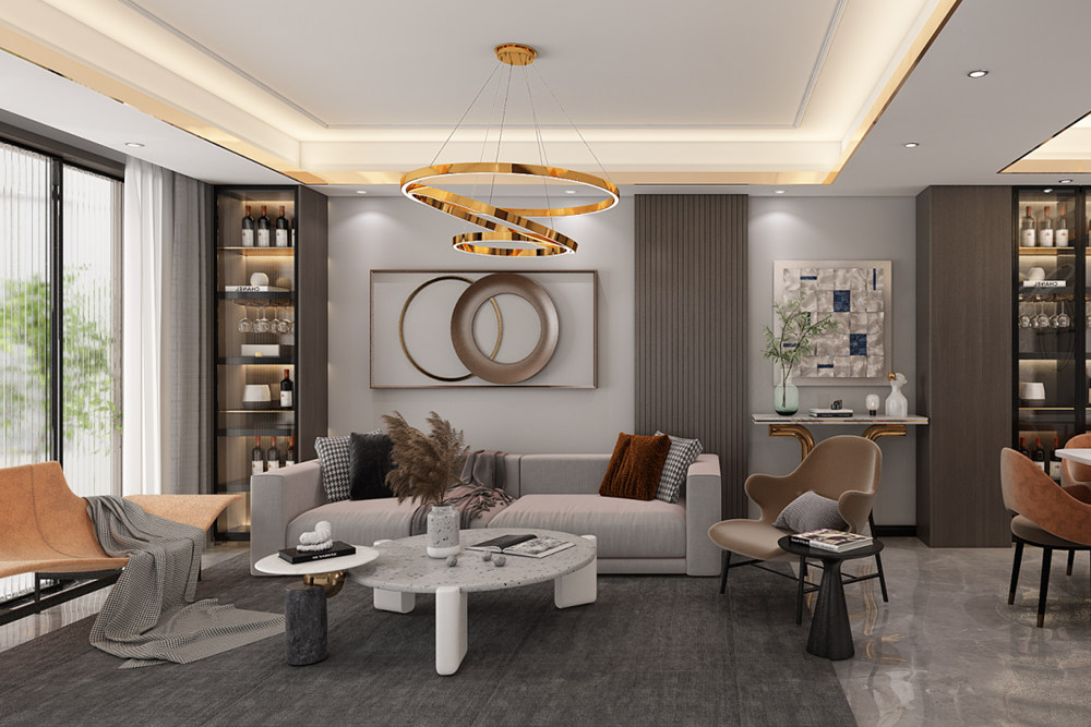 連云港市嘉泰城市花園輕奢風格別墅裝修案例