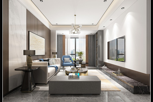 玉林市金泰雅苑輕奢風格三居室裝修案例