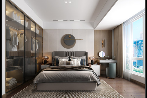 玉林市中央時(shí)代現(xiàn)代簡約風(fēng)格三居室裝修案例