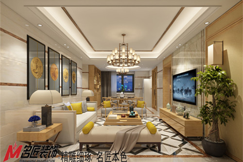 梧州市博愛新苑新中式風格四居室裝修案例