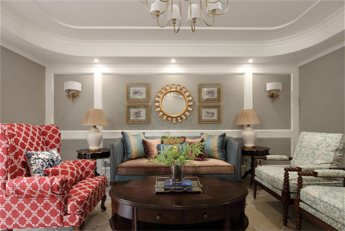 德陽市濱湖.之春美式風(fēng)格三居室裝修案例