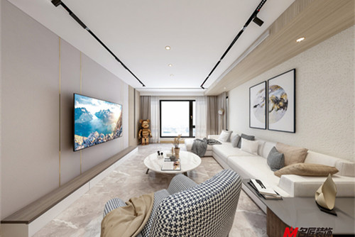 德陽市城西路40號院新中式風格三居室裝修案例