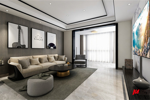 德陽市東電三區.現代簡約風格三居室裝修案例