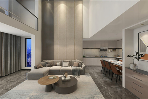 德陽市印象戛納現代簡約風格三居室裝修案例