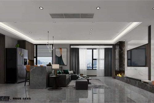 德陽市凱麗景湖現代簡約風格三居室裝修案例