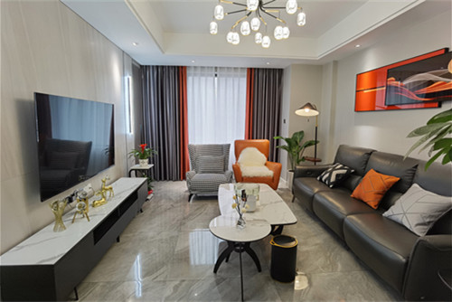 德陽市雍錦坊現代簡約風格三居室裝修案例