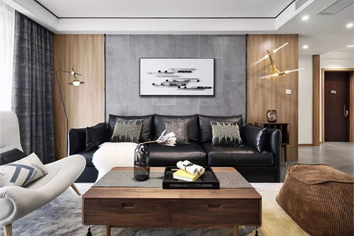 紹興市陶然名苑現代簡約風格三居室裝修案例