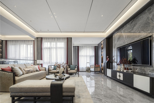 ?？谑心蠂崴钩莿e墅輕奢風格別墅裝修案例