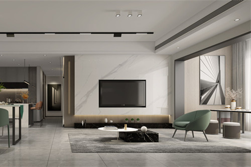 海口市昌茂翰林西苑現代簡約風格四居室裝修案例