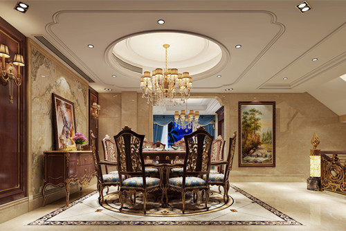 泰州市晨陽社區歐式風格別墅裝修案例