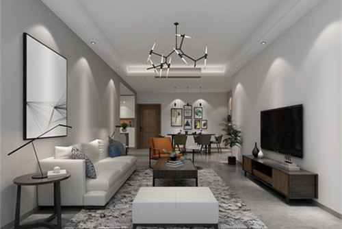 惠州市萬城現代簡約風格三居室裝修案例