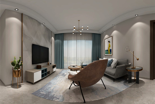 惠州市萬城現代簡約風格三居室裝修案例