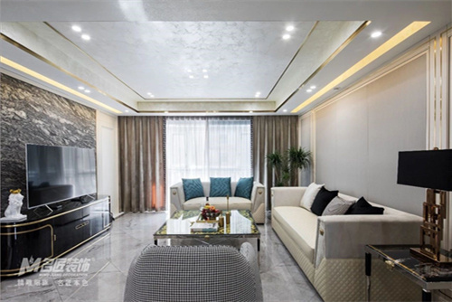 常州市懷德名園輕奢風格三居室裝修案例