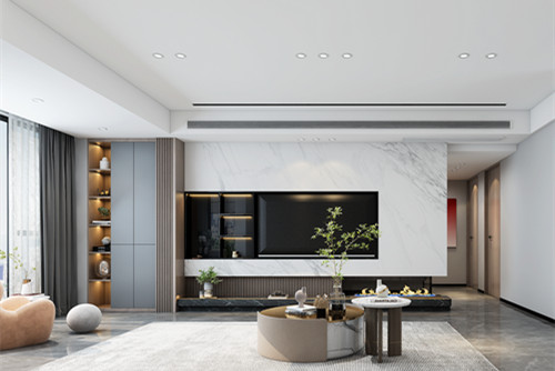 江門市東富花園現代簡約風格三居室裝修案例