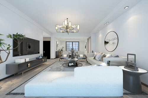 百色市定律村現代簡約風格三居室裝修案例