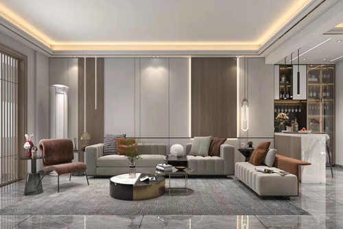 潮州市安盛花苑現代風格三居室裝修案例