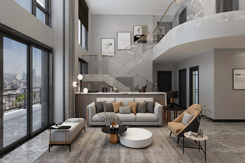 江門市幸福新村輕奢風格復式裝修案例