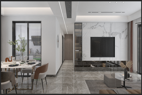 江門市寶翠園現代風格三居室裝修案例