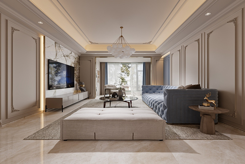 江門市天鵝灣現代簡約風格三居室裝修案例