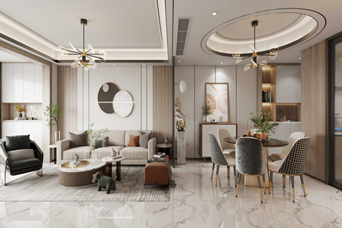 茂名市粵西明珠現代簡約風格三居室裝修案例