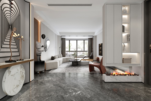 衢州市通和名都輕奢風格四居室裝修案例