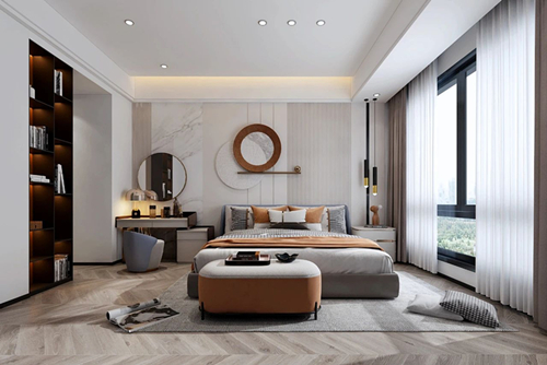 福州市龍湖·云峰原著現代風格三居室裝修案例