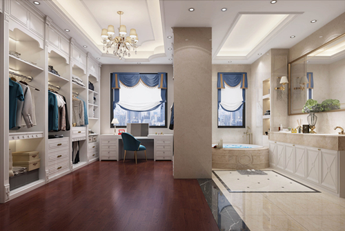 海口市海口華潤中心歐式風格別墅裝修案例