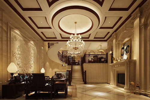 清遠市海倫春天新中式風格別墅裝修案例