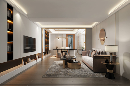 海口市和泓海棠府現代風格別墅裝修案例